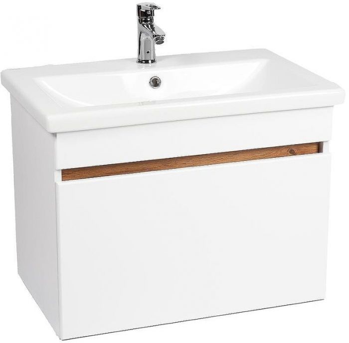 Тумба под раковину VIANT Мальта 70 VMAL70CO-T1YP подвесная Белая Дуб Вотан