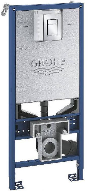 Инсталляция Grohe Rapid SLX 39603000 для унитаза с клавишей смыва Хром Инсталляция Grohe Rapid SLX 39603000 для унитаза с клавишей смыва Хром