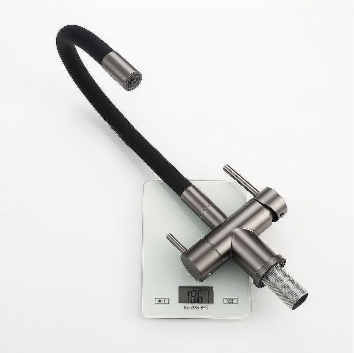 Смеситель для кухни Splenka S70.64.09 Графит матовый Черный