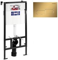 Инсталляция Bettoserb Sava Fix Slim SET40006483 для унитаза с клавишей смыва цвет Золото матовое
