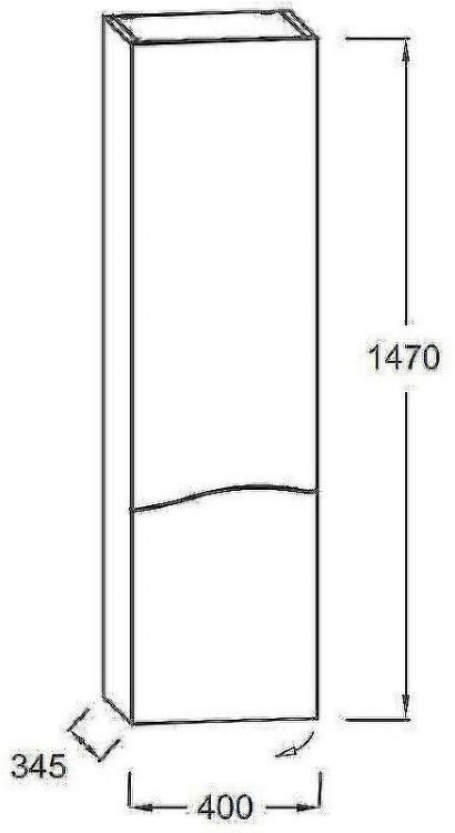 Шкаф пенал Jacob Delafon Sherwood 40 R EB1836RRU-P13 подвесной Состаренный дуб