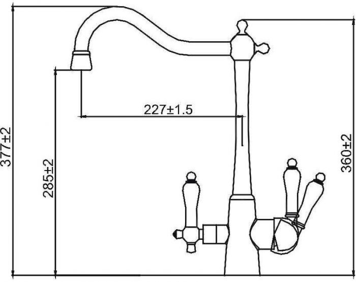Смеситель для кухни Kaiser Vincent 31844-3 Бронза
