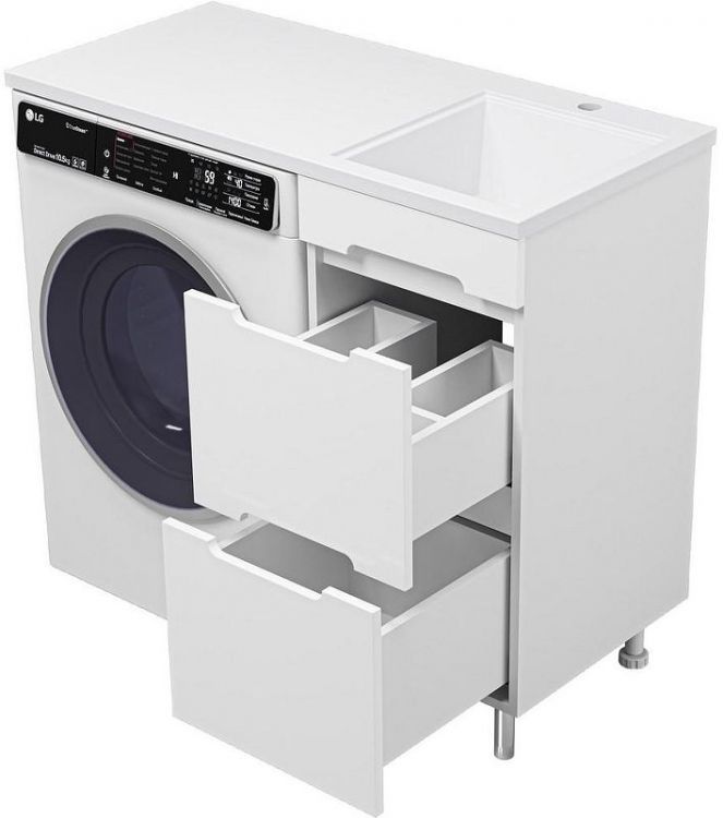 Тумба под раковину Misty Байкал 100 Э-Бай06040-022Я Белая