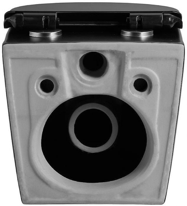 Комплект унитаза с инсталляцией Agger ATI03144+APB100 с сиденьем Микролифт и клавишей смыва Хром глянцевый