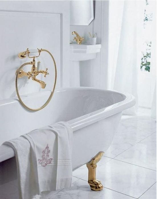 Смеситель для ванны Kludi Adlon 514414520 Золото 23 карат