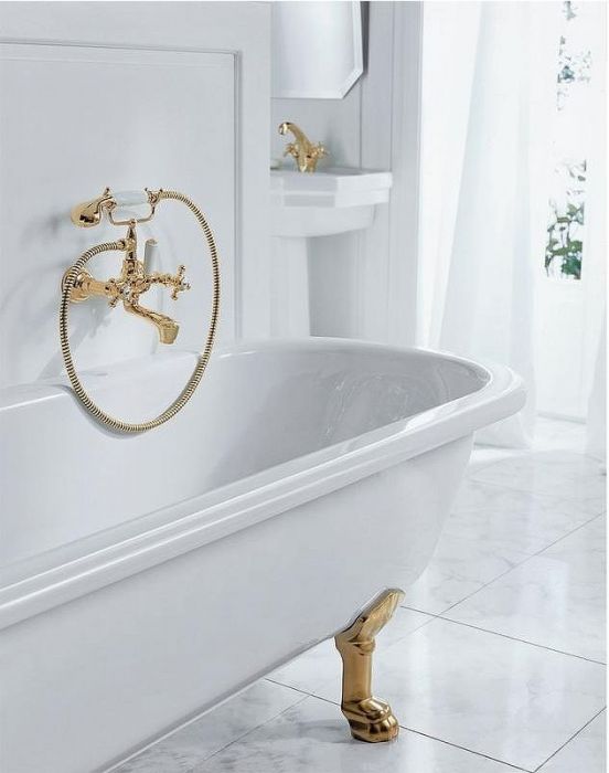 Смеситель для ванны Kludi Adlon 514414520 Золото 23 карат