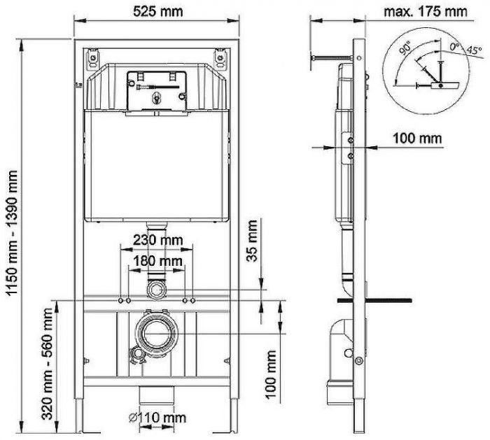 Комплект унитаза Damixa Jupiter DX77C1738SC с инсталляцией Berges Novum L5 040215 с сиденьем Микролифт и Черной матовой клавишей смыва