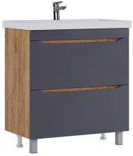 Тумба под раковину Vigo Wave 60 385 цвет Серый Дуб золотой