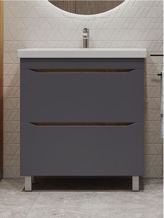 Тумба под раковину Vigo Wave 60 385 цвет Серый Дуб золотой