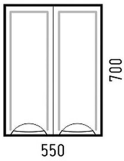 Подвесной шкаф Corozo Монро 55 SD-00000367 Белый