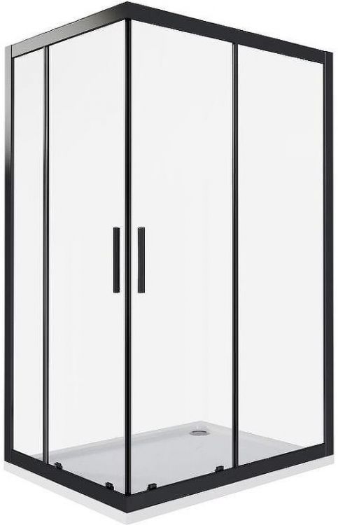 Душевой уголок Good Door Cofe CR-120-80-C-B 120x80 КФ00008 профиль Черный стекло прозрачное