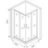 Душевой уголок Good Door Cofe CR-120-80-C-B 120x80 КФ00008 профиль Черный стекло прозрачное