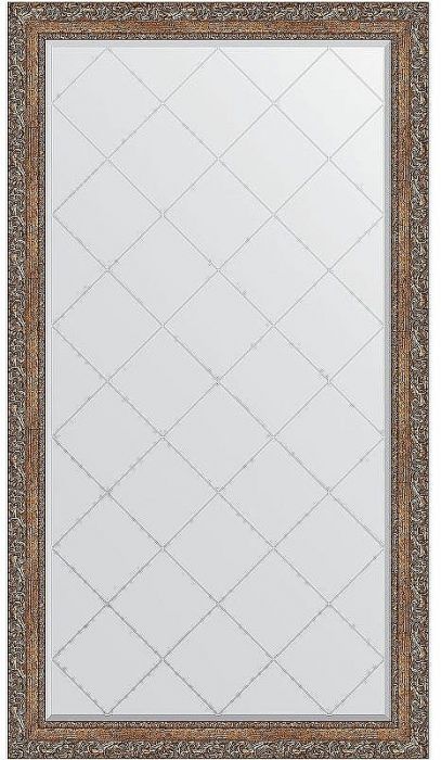 Зеркало Evoform Exclusive-G 170х95 BY 4400 с гравировкой в багетной раме - Виньетка бронзовая 85