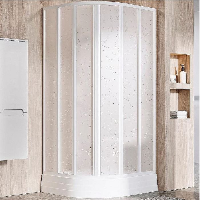Душевой уголок Ravak Supernova SKKP6-90 90x90 3207O10211 профиль Белый витраж пластик Pearl