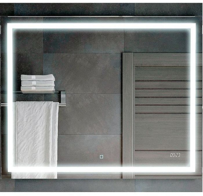 Зеркало Corozo Барго 100 SD-00001187 с подсветкой с сенсорным выключателем и часами