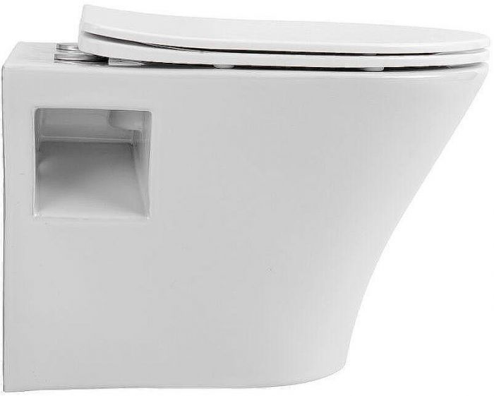 Комплект унитаза Avimano Promotion 1000080 с инсталляцией Berges Atom 410 040340 с сиденьем Микролифт и Черной матовой клавишей смыва