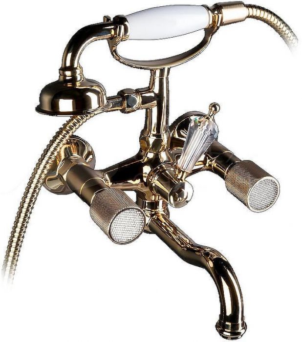 Смеситель для ванны Boheme Royal Cristal 293-Royal/CRST Золото