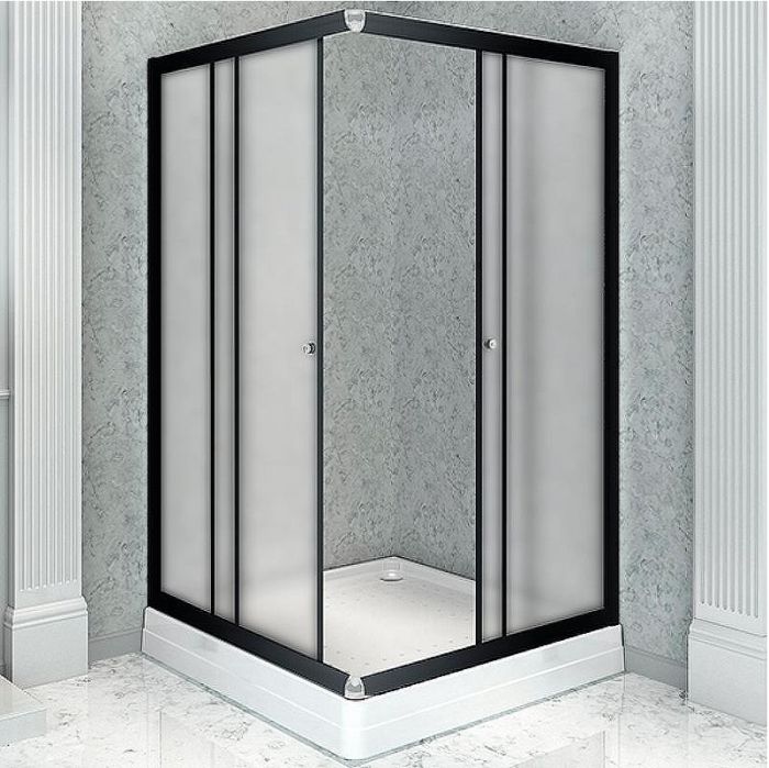 Душевой уголок Radomir Дрим 90x90 1-03-6-0-0-1181 профиль Черный стекло матовое