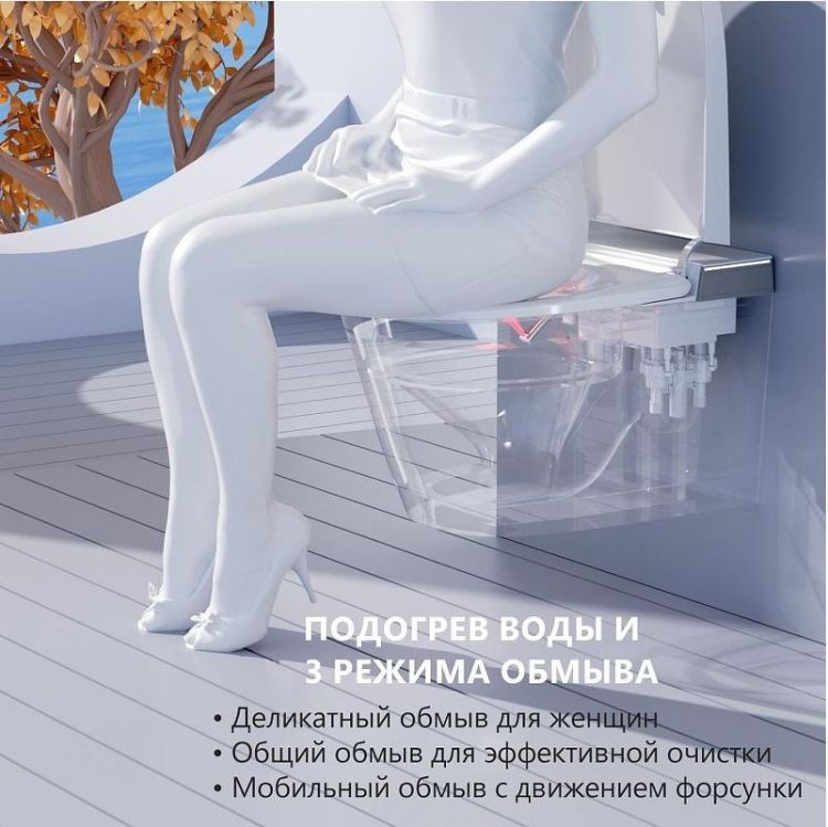 Комплект унитаза биде с инсталляцией Abber Bequem AC1120S-AC0101P2 цвет Белый с сиденьем Микролифт Комплект унитаза биде с инсталляцией Abber Bequem AC1120S-AC0101P2 цвет Белый с сиденьем Микролифт