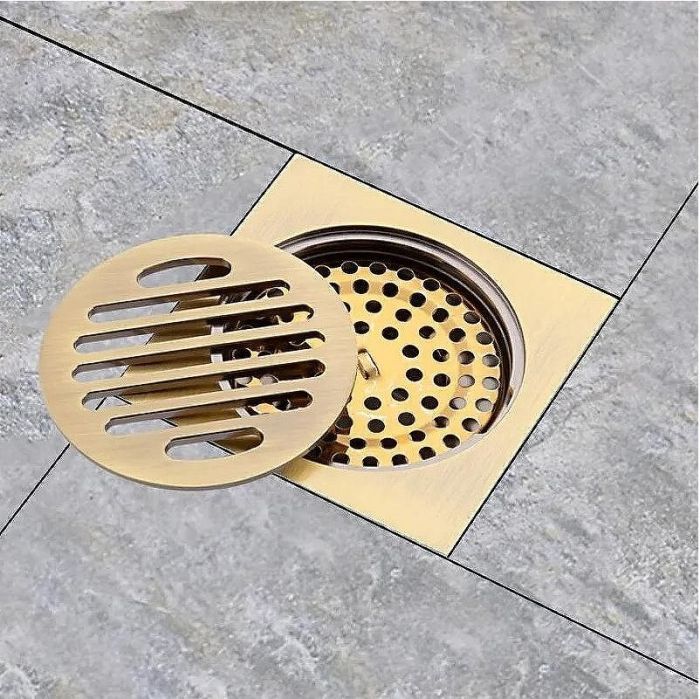 Душевой трап Gappo G81001-4 с решеткой Бронза