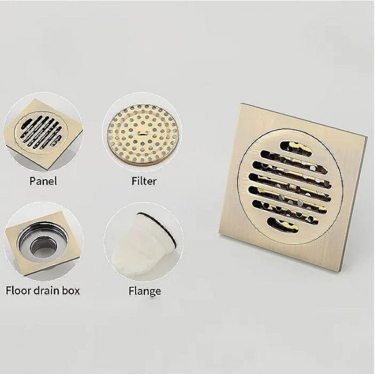 Душевой трап Gappo G81001-4 с решеткой Бронза Душевой трап Gappo G81001-4 с решеткой Бронза