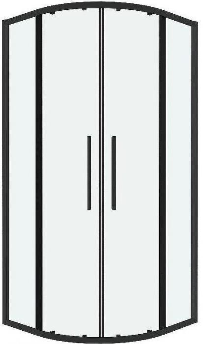Душевой уголок Grossman Cosmo 100х100 301.K33.02.1010.21.00 профиль Черный матовый стекло прозрачное
