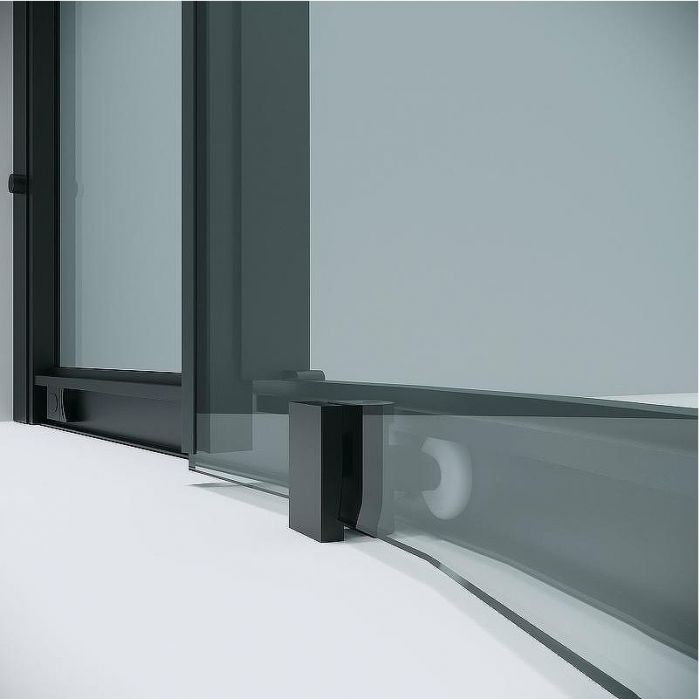 Душевой уголок Grossman Cosmo 100х100 301.K33.02.1010.21.00 профиль Черный матовый стекло прозрачное