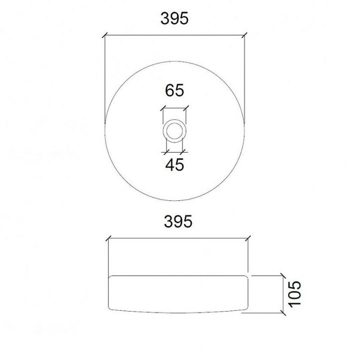 Раковина-чаша Abber Glas 40 AK2301 прозрачная