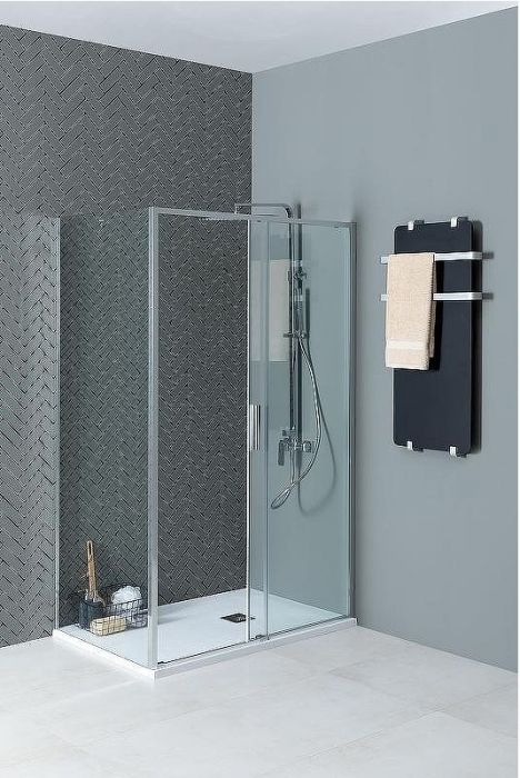 Душевой уголок Aquanet Pleasure Evo AE65-140x80-CT 140x80 324123 профиль Хром стекло прозрачное