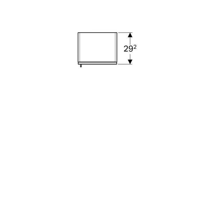 Шкафчик с зеркалом Geberit iCon, 36x31, темно-серый [841151000]