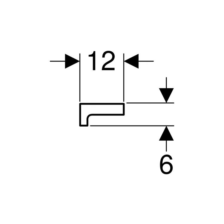 Полочка настенная Geberit Renova Plan 50х6 см, белая [299150000]
