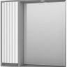 Зеркало со шкафом Brevita Balaton 80 L BAL-04080-01-01Л с подсветкой Белое матовое Серое матовое