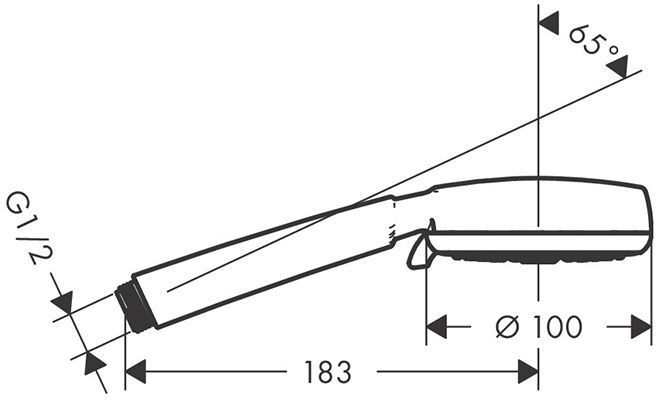 Hansgrohe Crometta 100 Vario Ручной душ 10см., с держателем, цвет: белый/хром