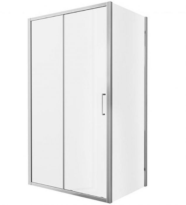 Душевой уголок Bravat Line 120x80 BS120.3101A профиль Хром стекло прозрачное