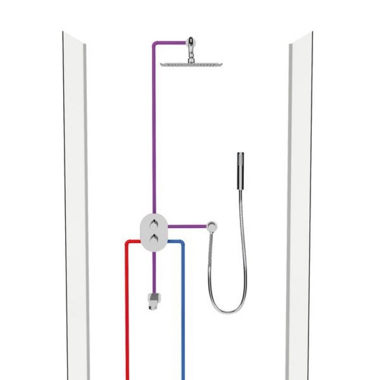 Смеситель термостатический скрытого монтажа Ravak Chrome CR 067.00 3 Смеситель термостатический скрытого монтажа Ravak Chrome CR 067.00 3