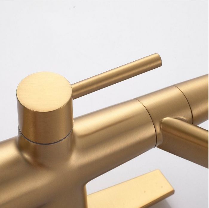 Смеситель для кухни Rose R558G цвет Золотой сатин Белый