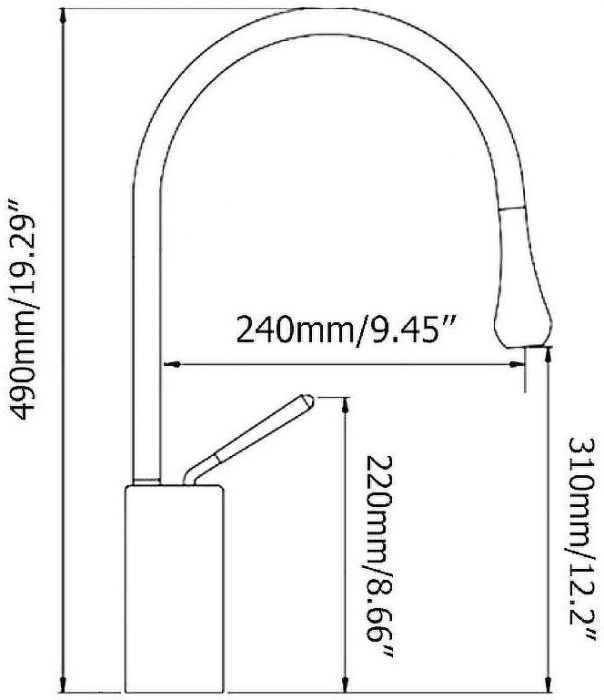 Комплект раковины-чаши Bronze de Luxe 50 1395 со смесителем Scandi 9015B Черная с золотым ободом