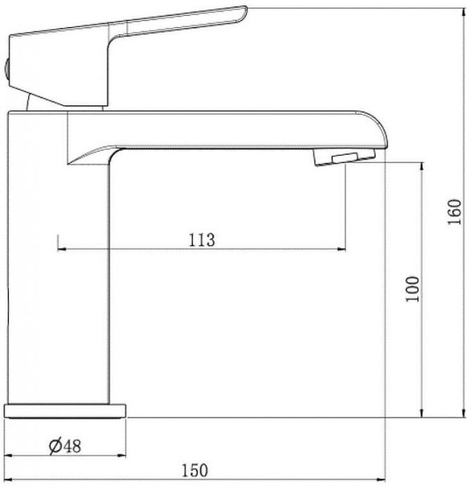 Смеситель для раковины Royce Cube RCM-120601CR Хром