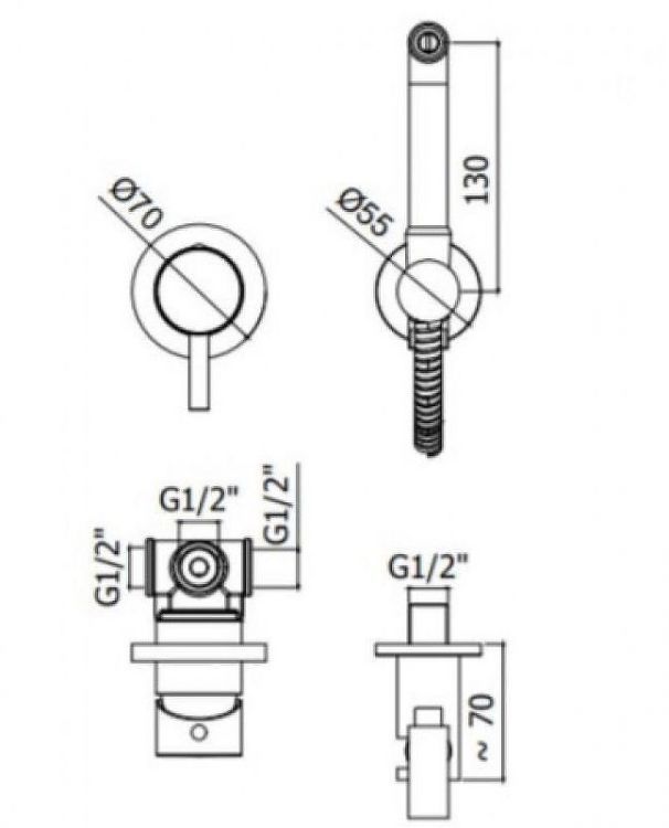 Гигиенический душ со смесителем Paffoni KITDUP110CR цвет Хром Гигиенический душ со смесителем Paffoni KITDUP110CR цвет Хром