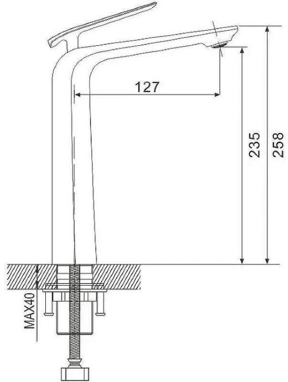 Смеситель для раковины Rose R13 R1311 Хром