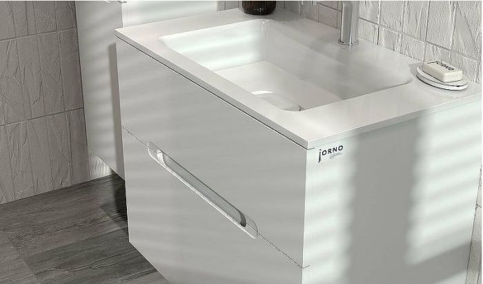 Тумба под раковину Jorno Modul 80 Mоl.01.77/P/W подвесная Белый глянец