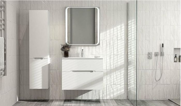 Тумба под раковину Jorno Modul 80 Mоl.01.77/P/W подвесная Белый глянец