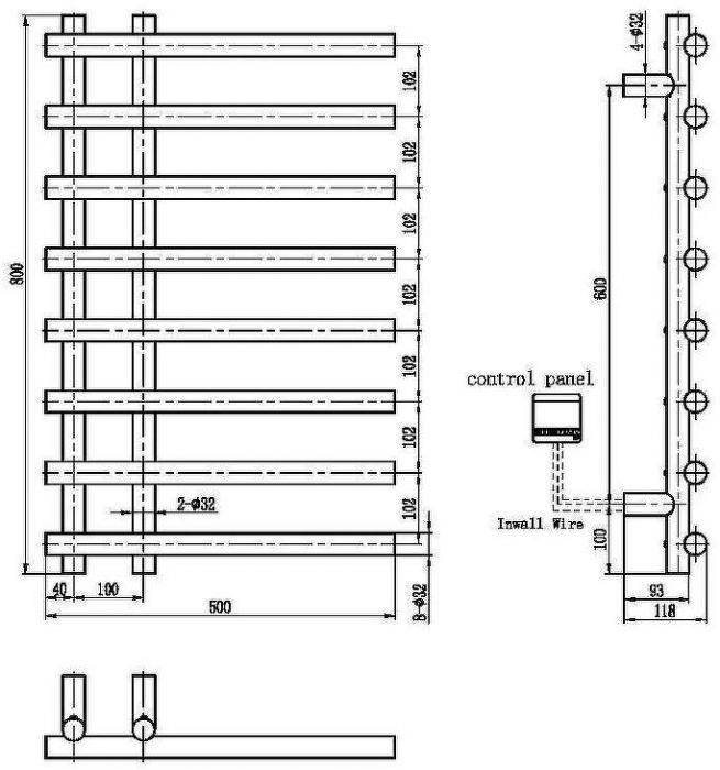 Электрический полотенцесушитель Boheme Uno 722-MG Золото матовое