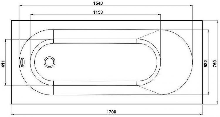 Акриловая ванна Bas Орион-PRO 170x75 В 00137 без гидромассажа Акриловая ванна Bas Орион-PRO 170x75 В 00137 без гидромассажа