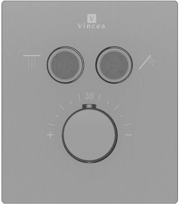 Смеситель для душа Vincea VSCV-321T-MGM с термостатом Вороненая сталь
