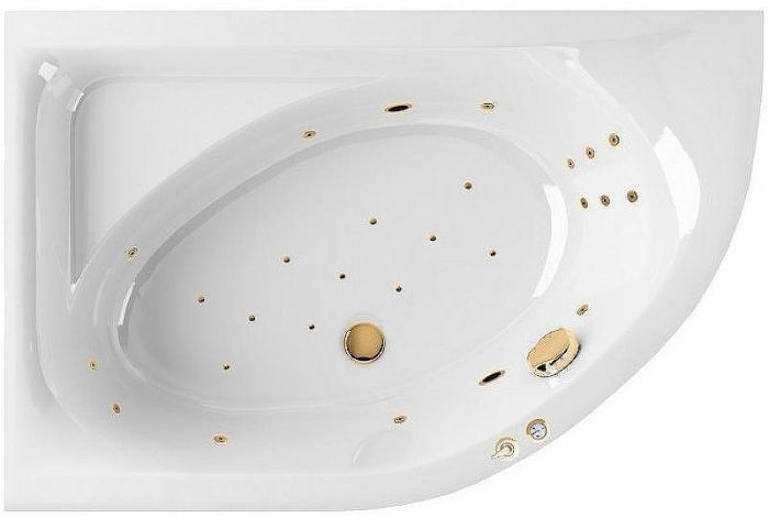 Акриловая ванна Excellent Aquarella 150x100 L WAEX.ARL15.ULTRA.GL с гидромассажем