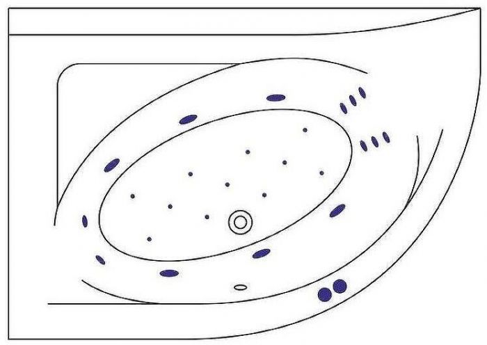 Акриловая ванна Excellent Aquarella 150x100 L WAEX.ARL15.ULTRA.GL с гидромассажем