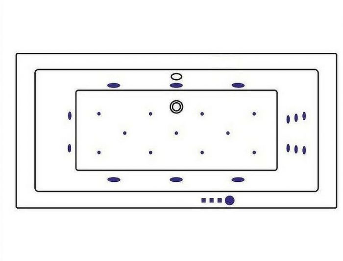 Акриловая ванна Whitecross Savia Duo 170x80 0103.170080.100.ULTRA.BR с гидромассажем