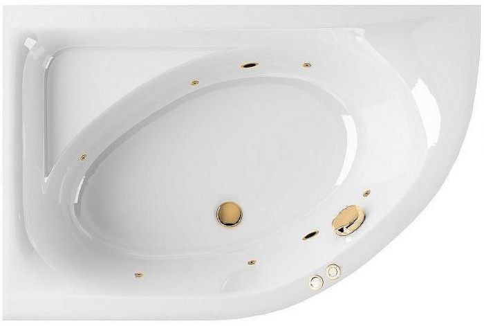 Акриловая ванна Excellent Aquarella 150x100 L WAEX.ARL15.SOFT.GL с гидромассажем