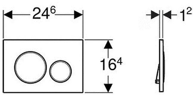 Клавиша смыва Geberit Sigma 20 115.882.01.1 Белый матовый лак